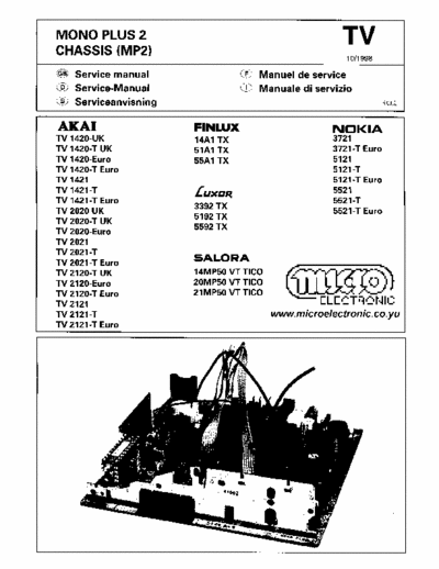 Finlux MP2 Mono plus 2
chassis MP2